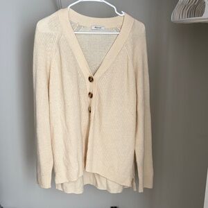 Madewell Beige Button-Up Women's Cardigan